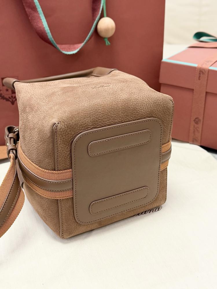 Loro Piana Small Bale Bag in Textured Leather