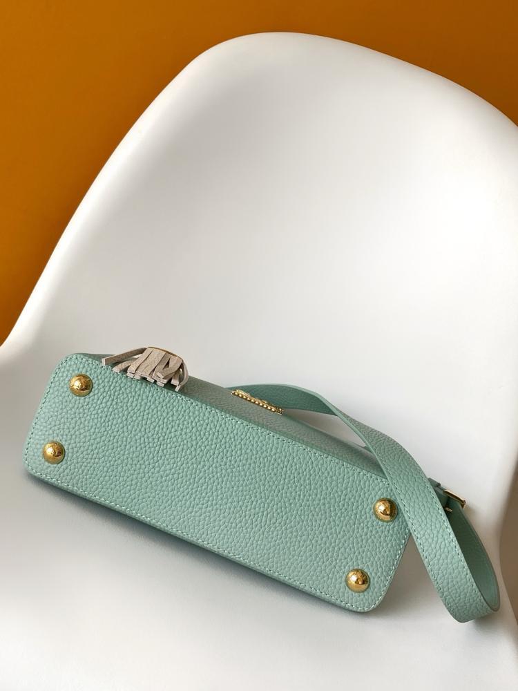 Louis Vuitton Capucines BB Braided Handle Leather Bag