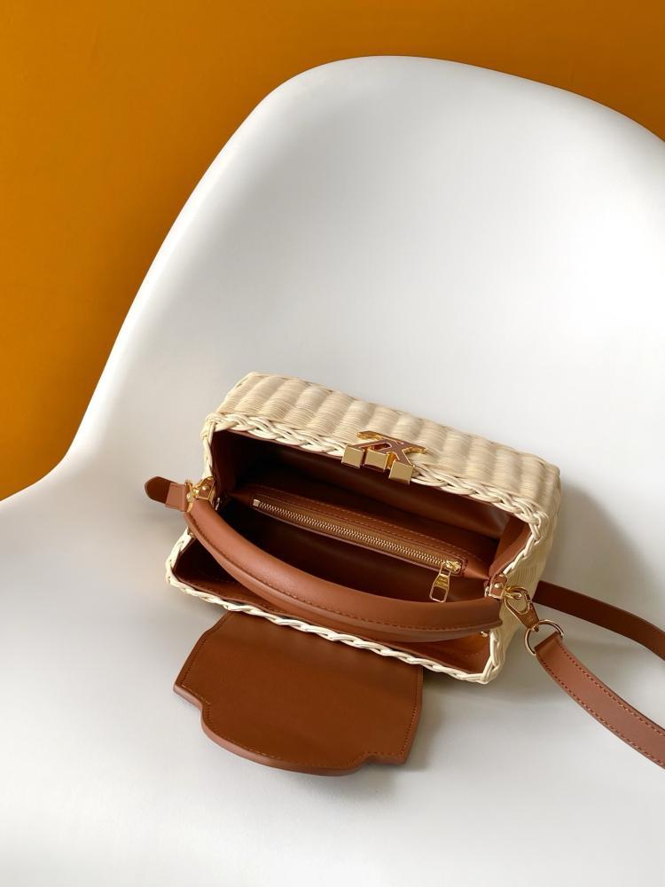 Louis Vuitton Capucines Wicker  Leather Bag