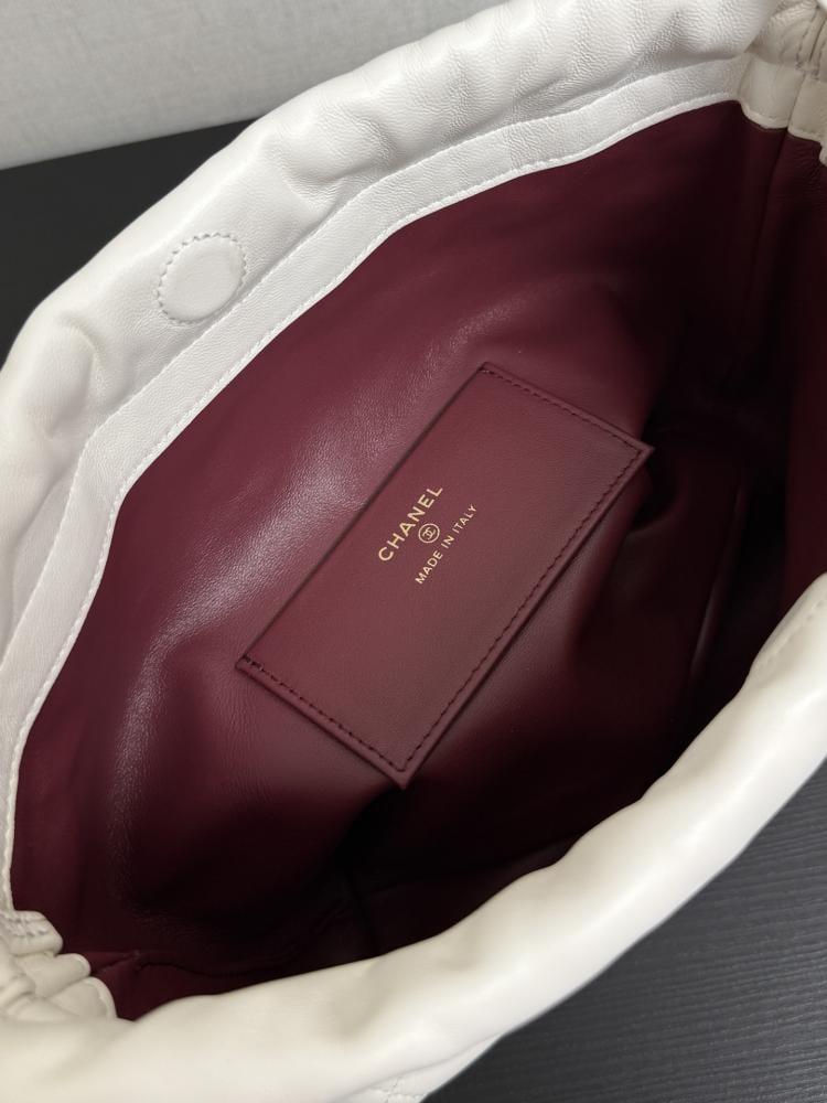 Chanel Quilted Leather Drawstring Pouch