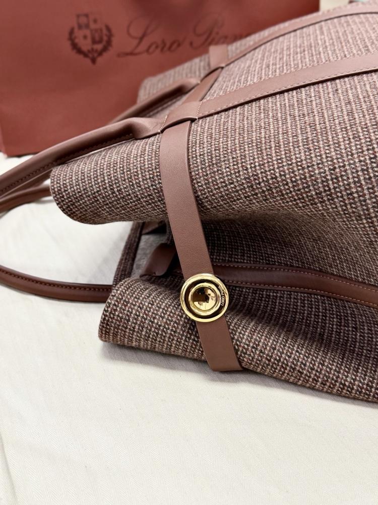 Loro Piana Large Grained Leather Tote Bag