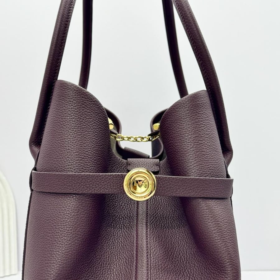 Loro Piana Large Grained Leather Tote Bag