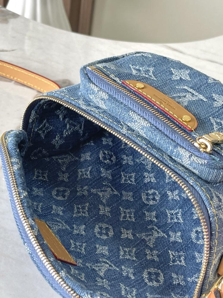LV Denim Monogram Compact Bag 17cm