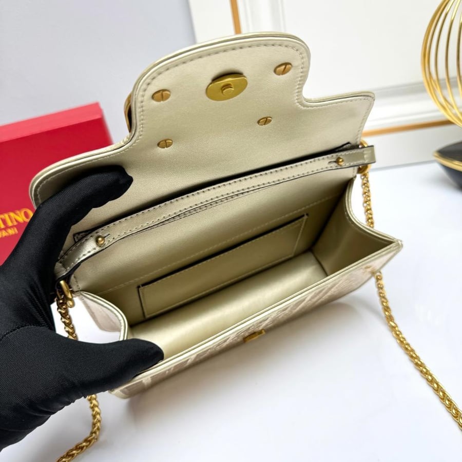 Valentino Garavani Loco Calfskin Leather Bag