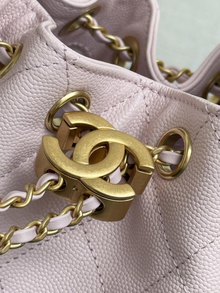 Chanel Quilted Drawstring Tote Bag