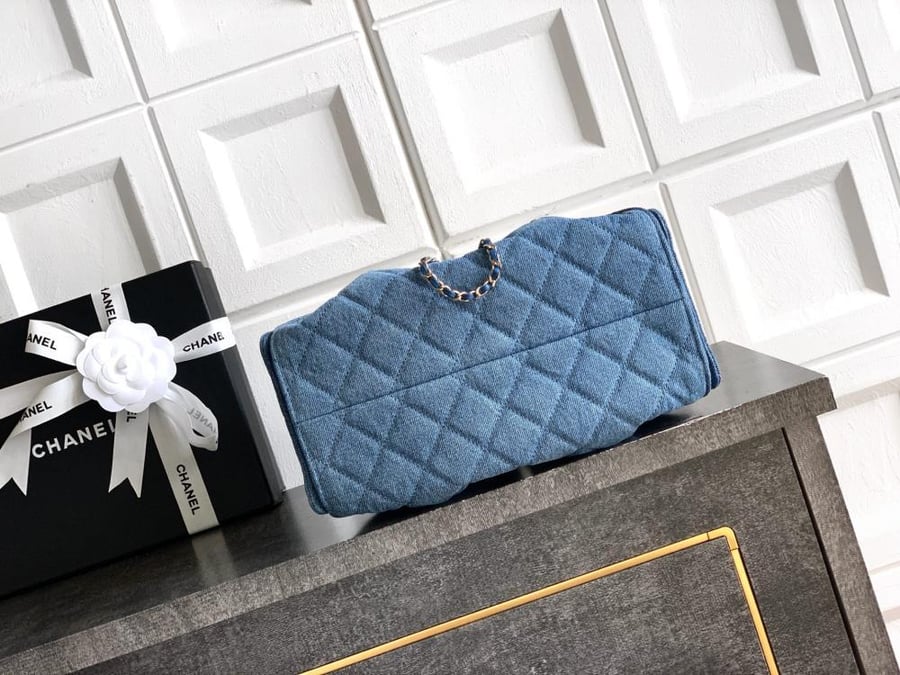 Chanel Quilted Drawstring Tote Bag