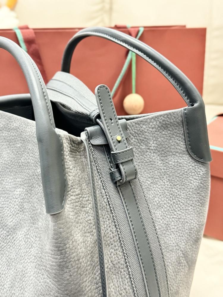 Loro Piana Large Bale Bag in Textured Leather