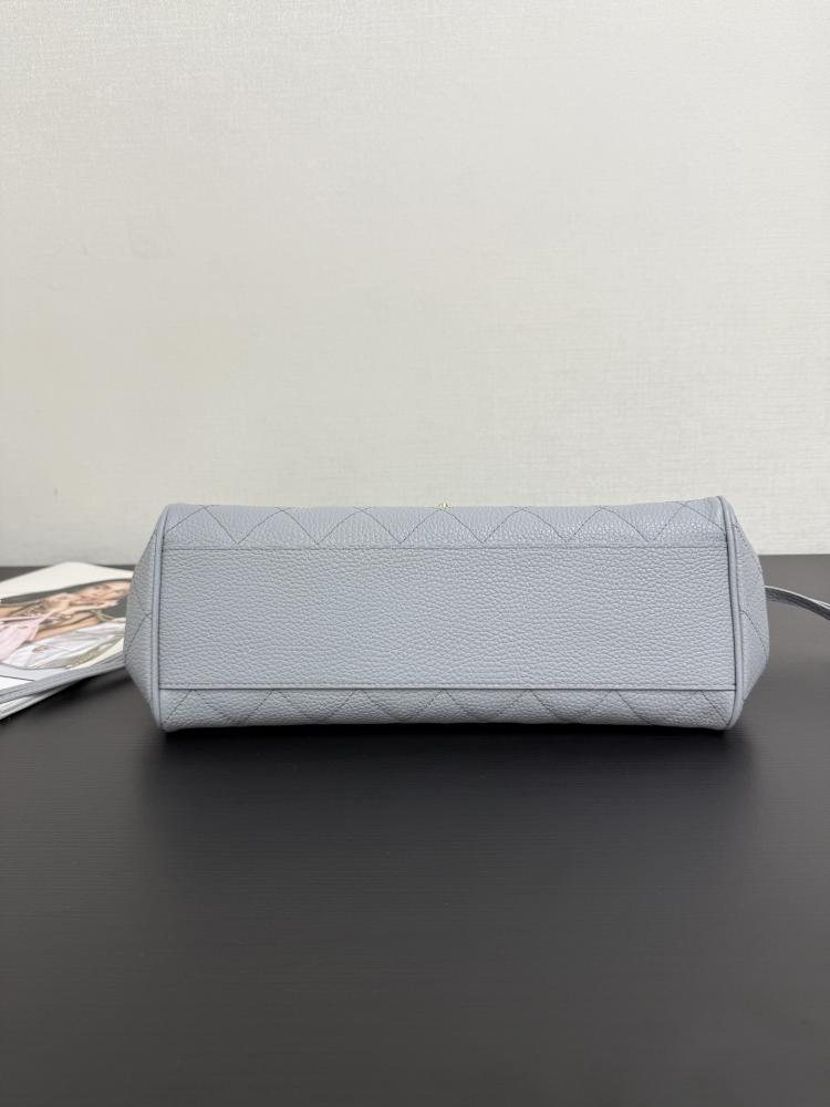 Chanel Quilted Grained Leather East-West Flap Bag