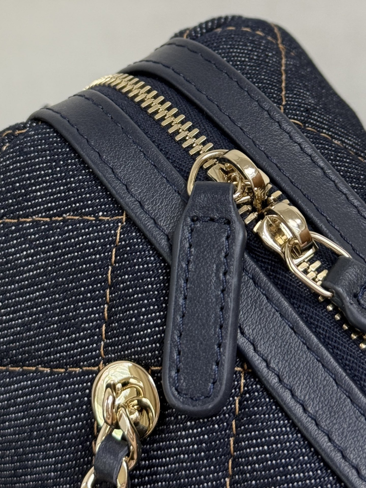 Chanel CC Quilted Denim Trip
