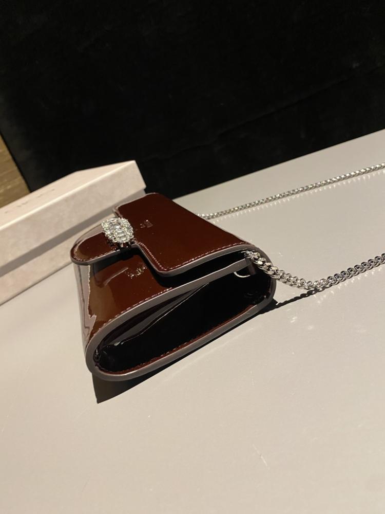 Jimmy Choo Crystal Embellished Clutch Wallet on Chain