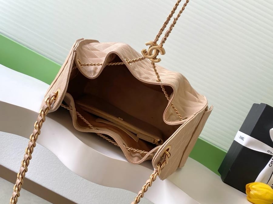 Chanel AS5293 Quilted Hobo Drawstring Bag