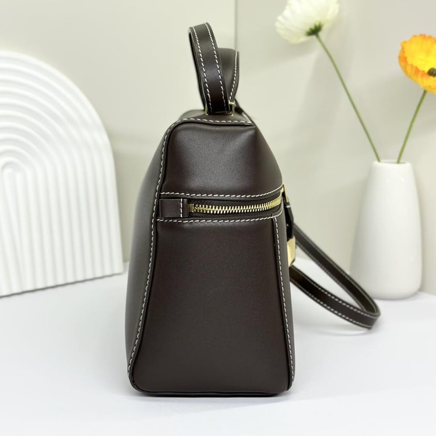 Loro Piana Extra Smooth Leather Top Handle Bag