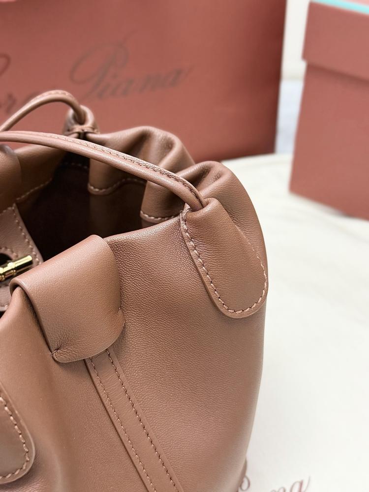 Loro Piana Bale Softy Drawstring Bucket Bag