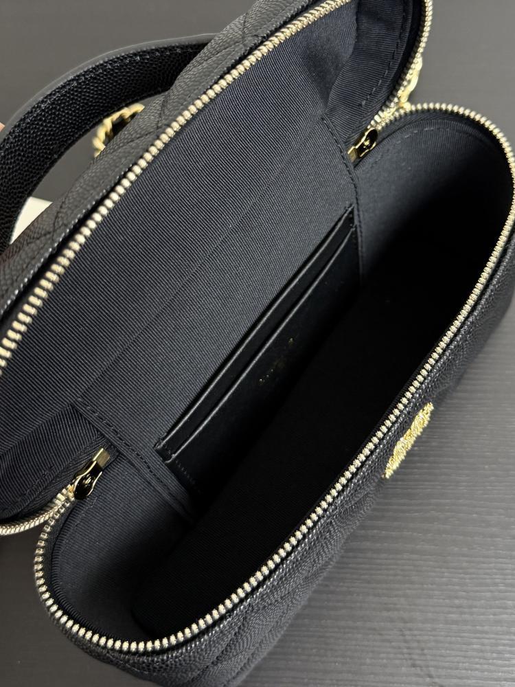 Chanel Quilted Grained Leather Vanity Case