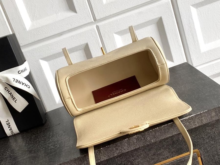 Chanel Grained Leather Cylindrical Bag
