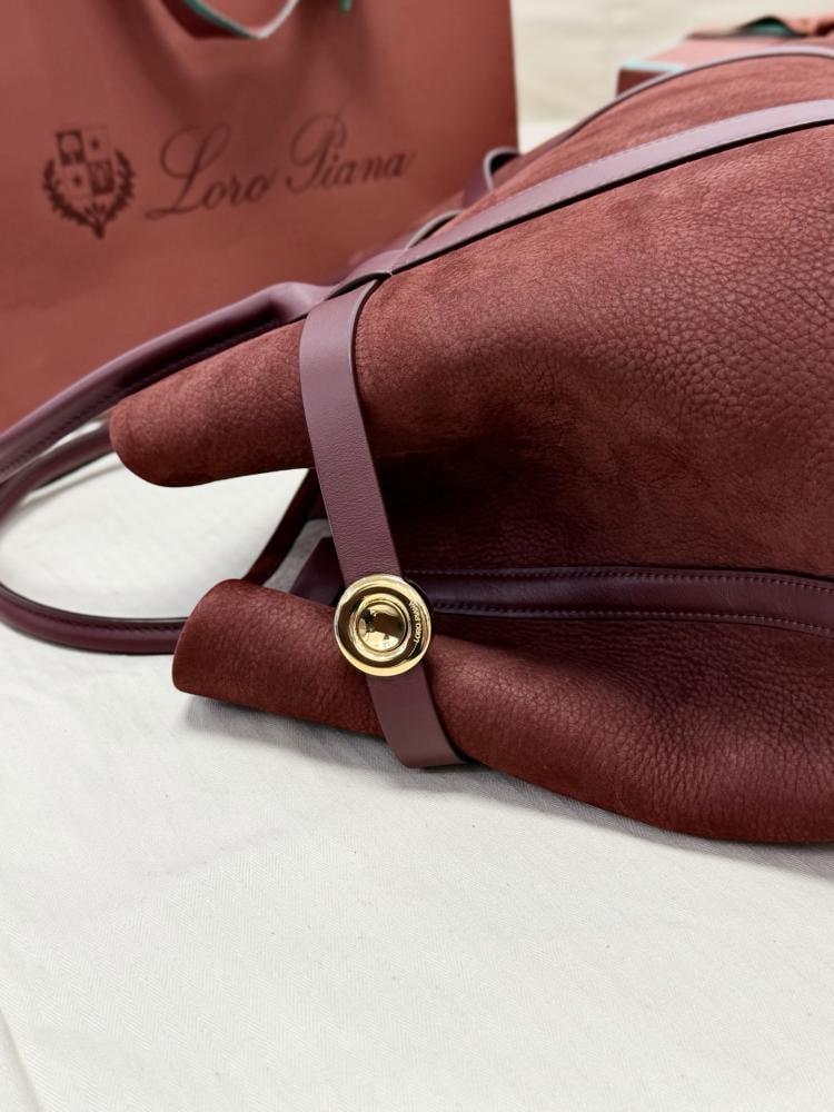 Loro Piana Large Grained Leather Tote Bag