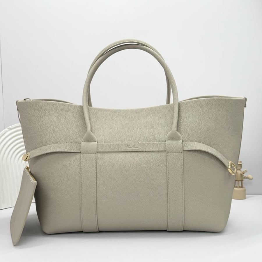 Loro Piana Large Grained Leather Tote Bag