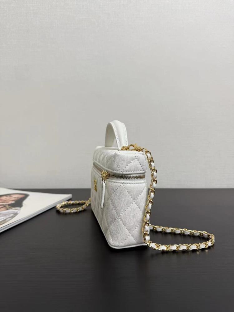 Chanel Quilted Grained Leather Vanity Case