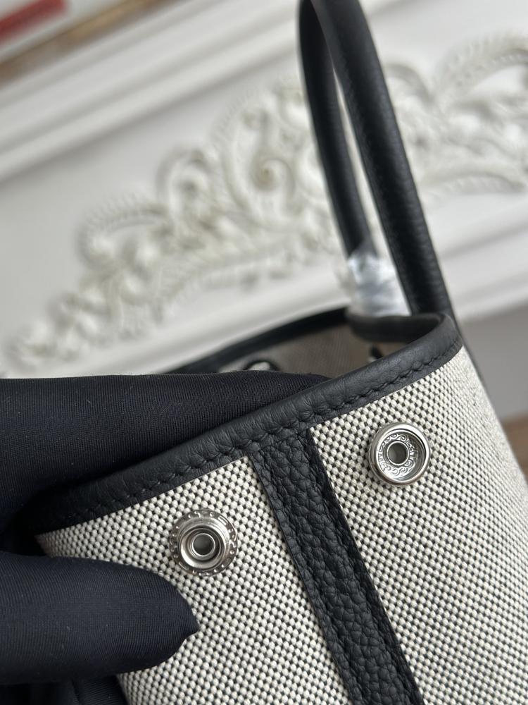 Hermes Néo Garden Party Mini 23 Canvas & Leather Bag
