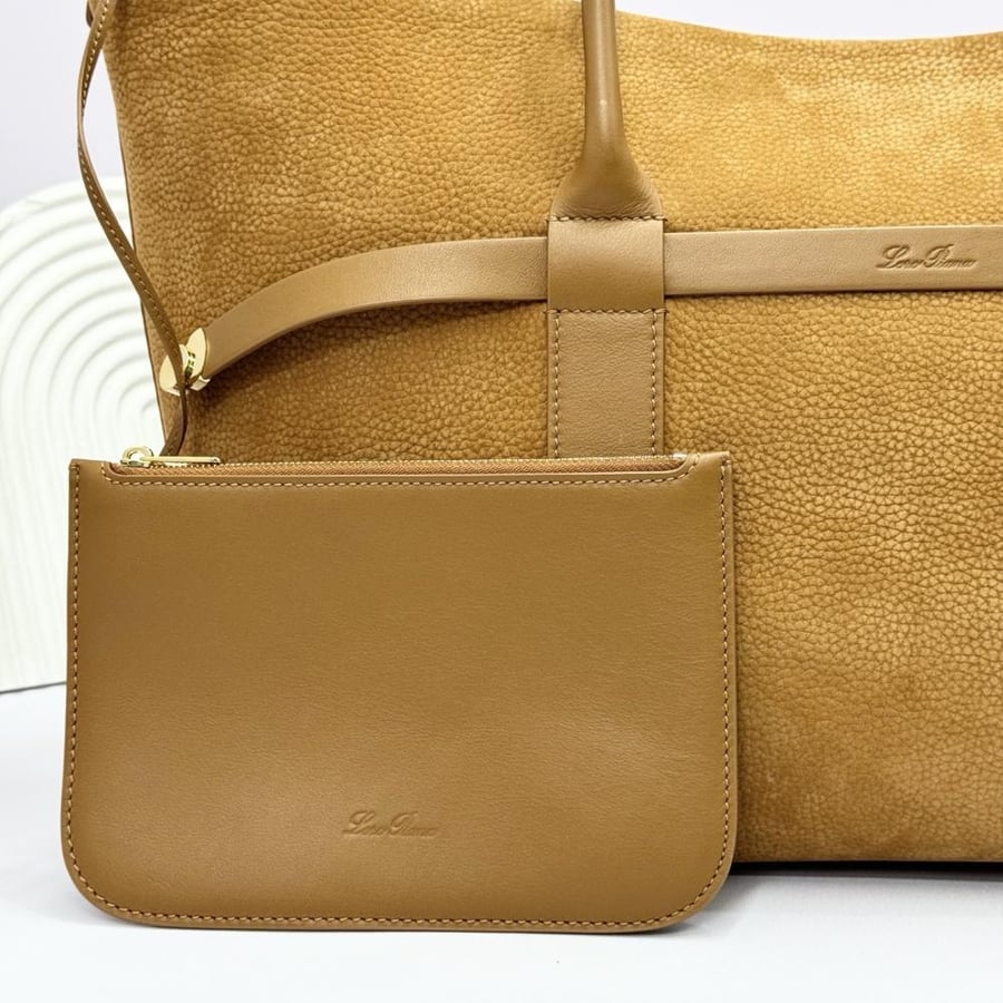 Loro Piana Large Grained Leather Tote Bag