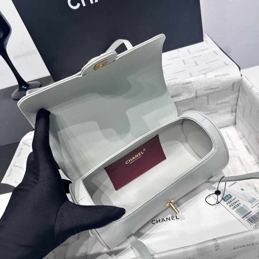 Chanel Grained Leather Cylindrical Bag