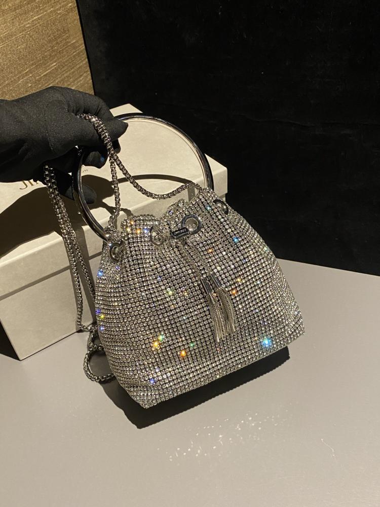 Jimmy Choo Bon Bon Embellished Bucket Bag