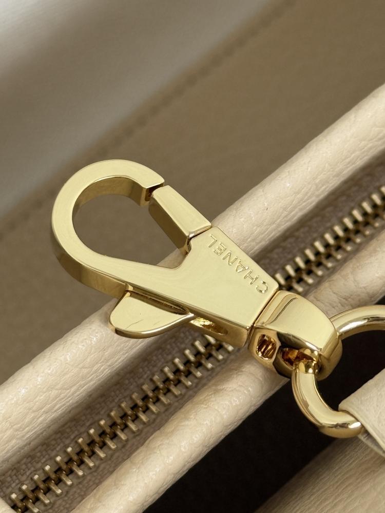 Chanel Quilted Grained Leather East-West Flap Bag