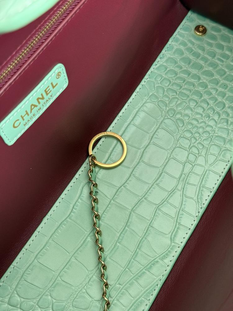 Chanel Croc-Embossed Leather Tote Bag