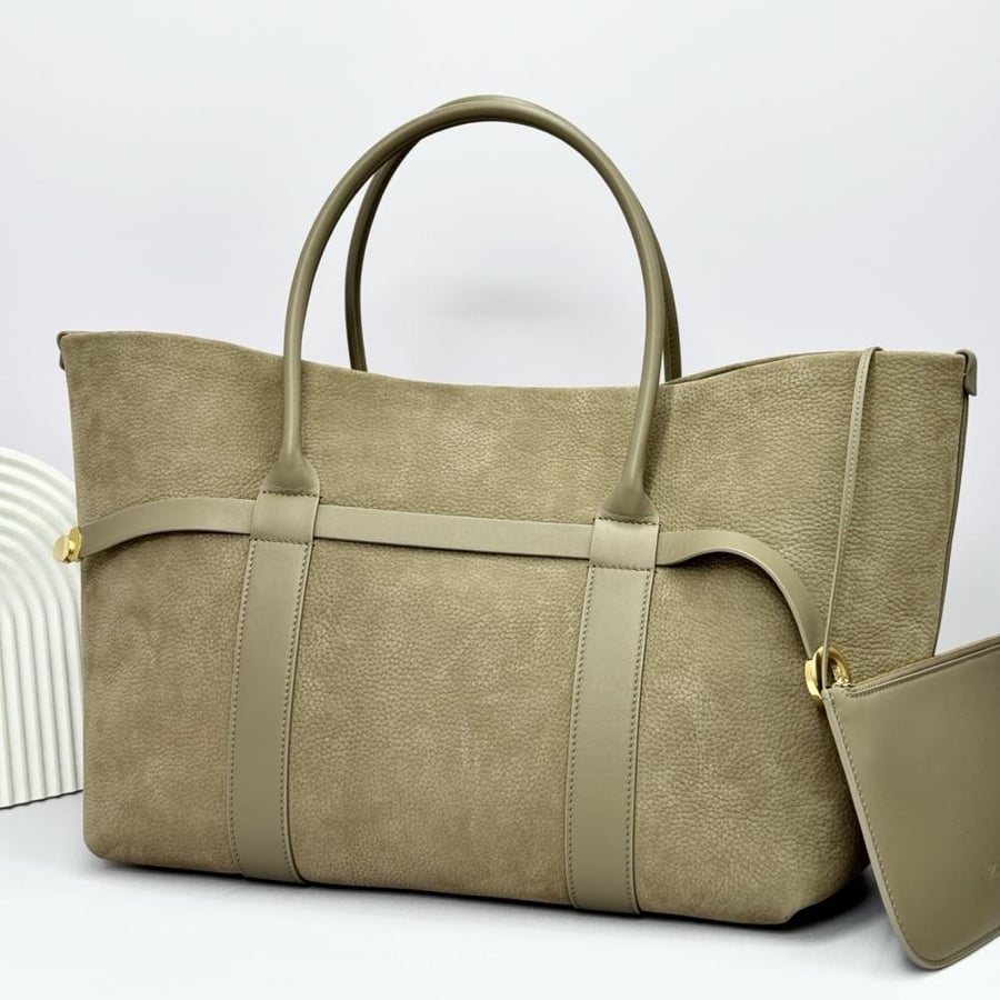 Loro Piana Large Grained Leather Tote Bag