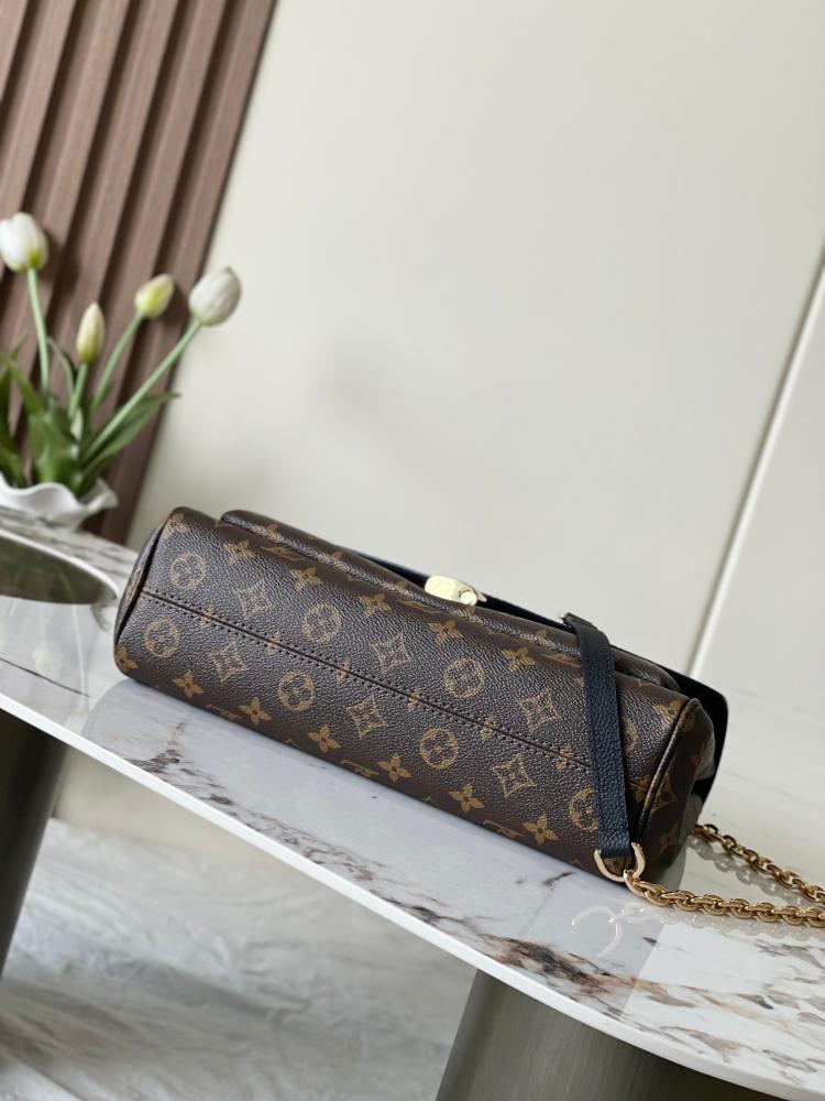 LV Monogram & Leather Mix Chain Bag