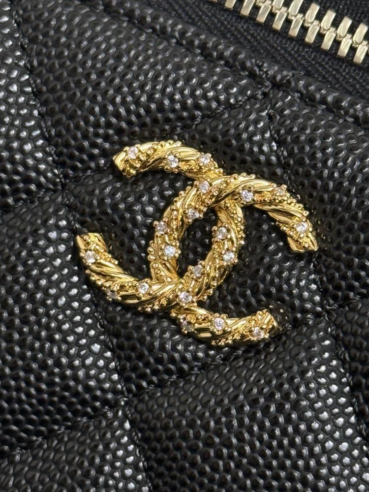 Chanel Quilted Grained Leather Vanity Case