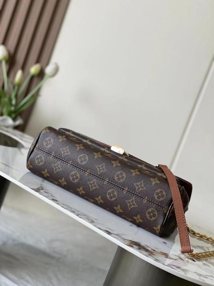 LV Monogram & Leather Mix Chain Bag