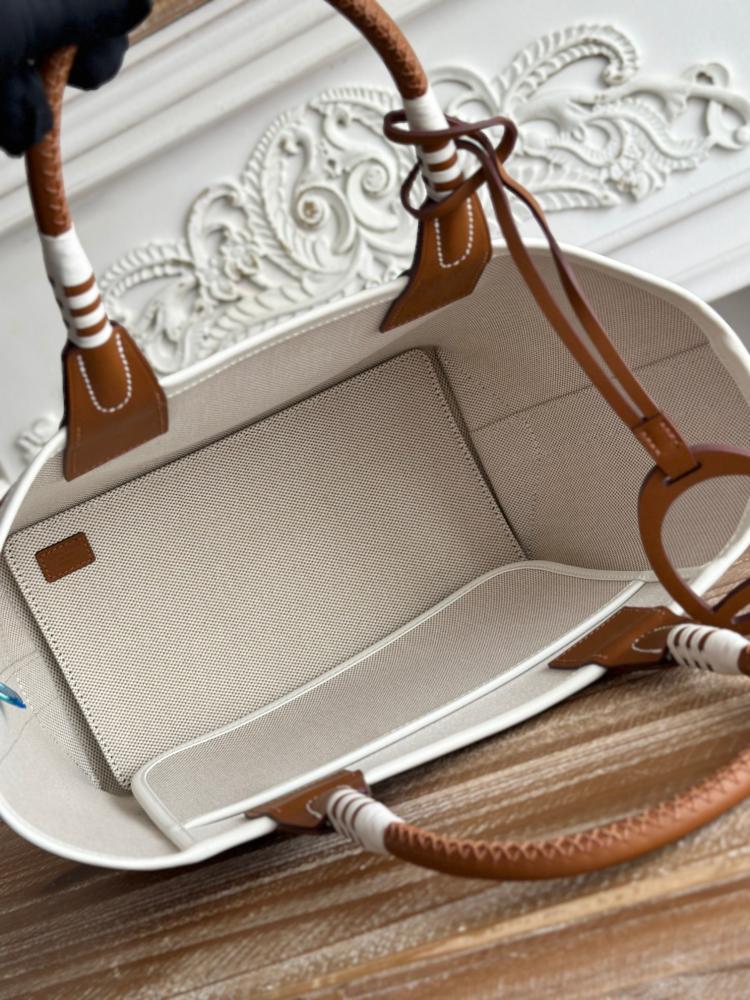 Hermes Steeple 28 Printed Canvas Tote Bag
