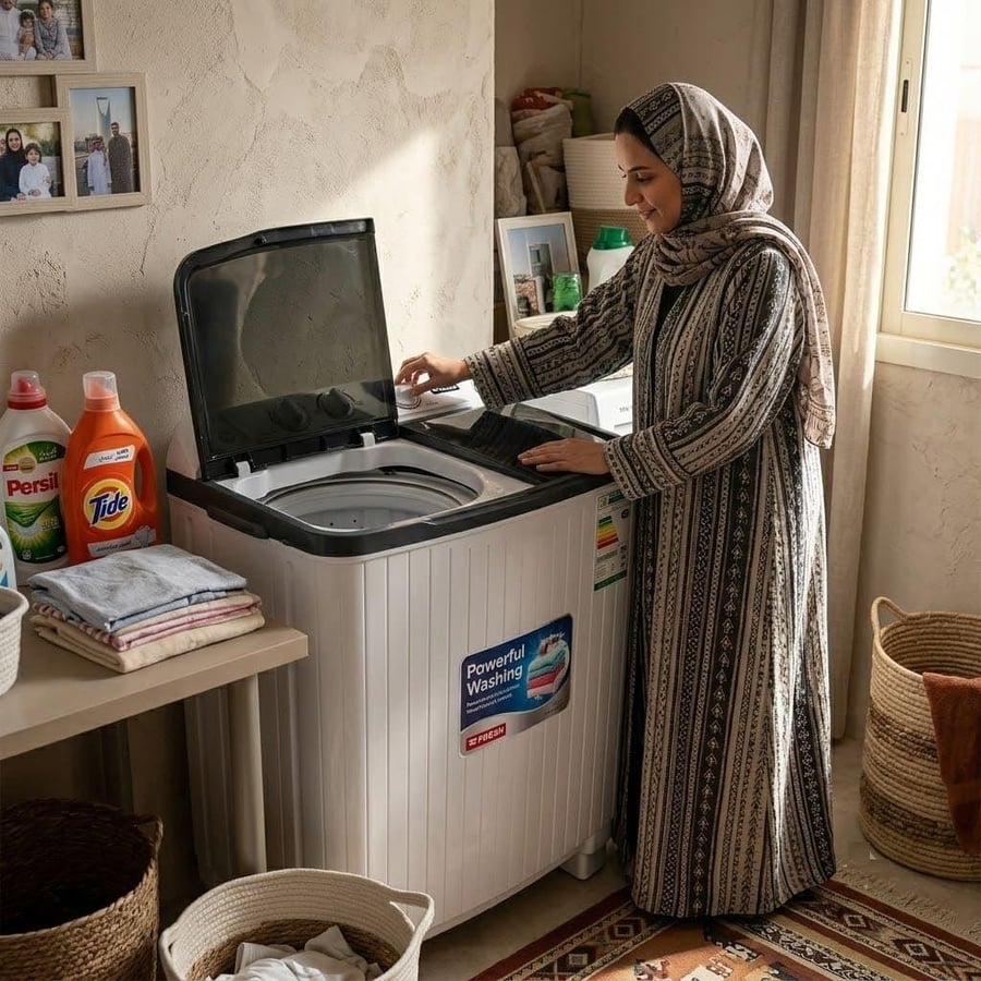 عرض فريش غسالة حوضين 5 كيلو ابيض FRW-700 اكتب الكود Dan23 لتفعيل سعر العرض + توصيل مجاني