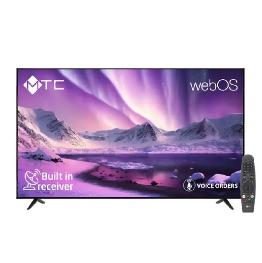 ام تى سى شاشة 85 بوصة 4k سمارت ويب اوس MT85UH435BWOS