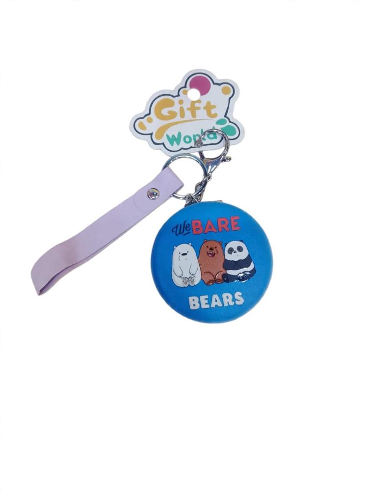 مرايه مع ميدالية مفاتيح  الدببة الثلاثة   🪞 🐻 🔑