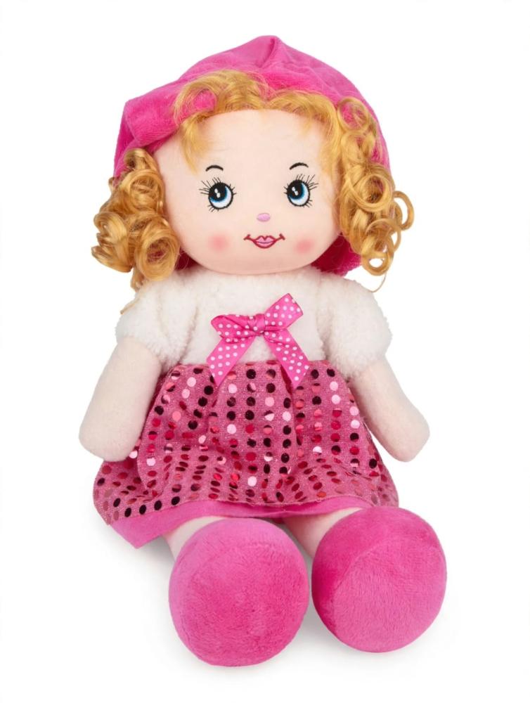 دمية قماشية مغربيه  بفستان لامع وبلوزة 👧 ✨💓