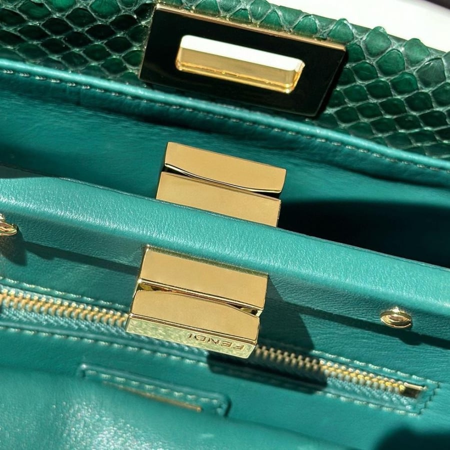 Fendi Peekaboo ISeeU Petite Bag, Python