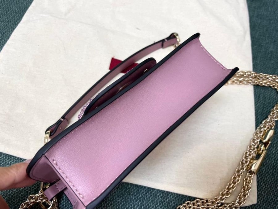 VALENTINO GARAVANI LOCÒ SMALL SHOULDER BAG WITH JEWEL LOGO