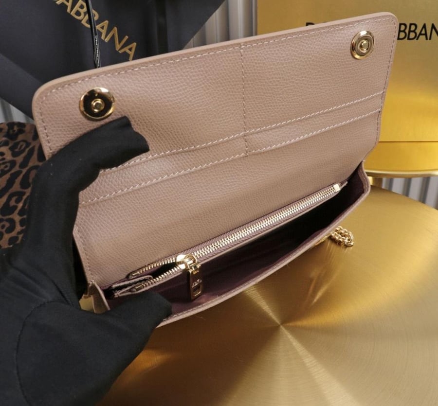 Dauphine-print calfskin mini bag