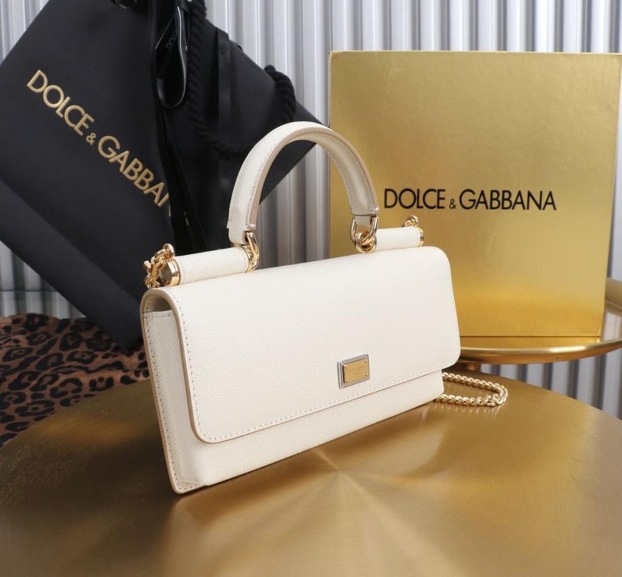 Dauphine-print calfskin mini bag