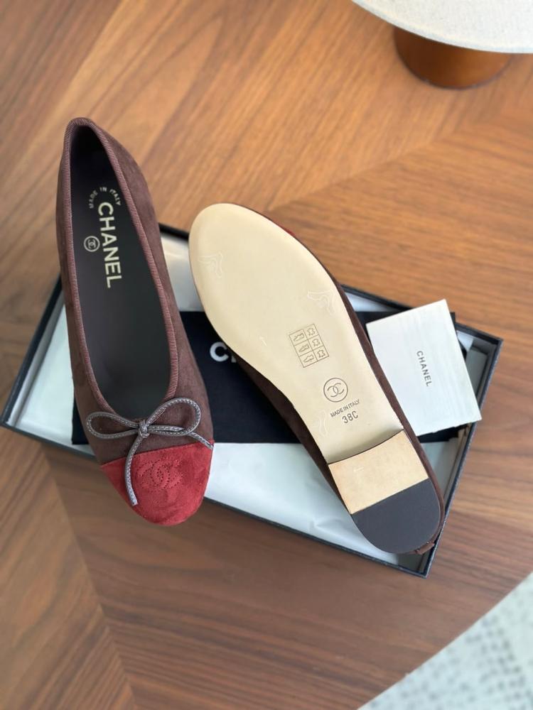 Chanel Suede Ballet Flats