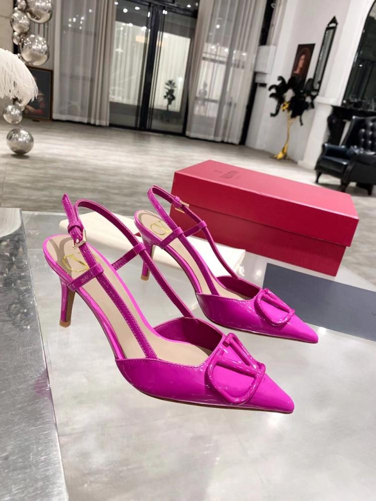 VLOGO SIGNATURE CALFSKIN SLINGBACK PUMP 80MM / 3.15 IN