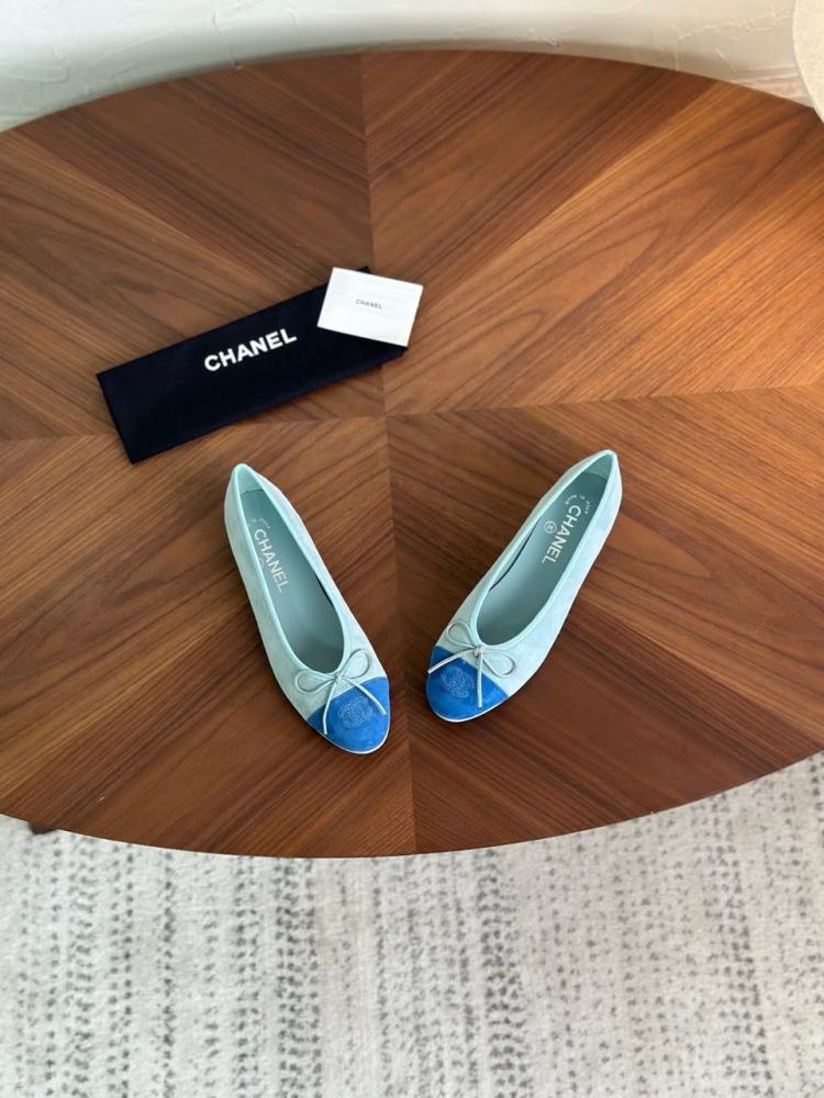 Chanel Suede Ballet Flats
