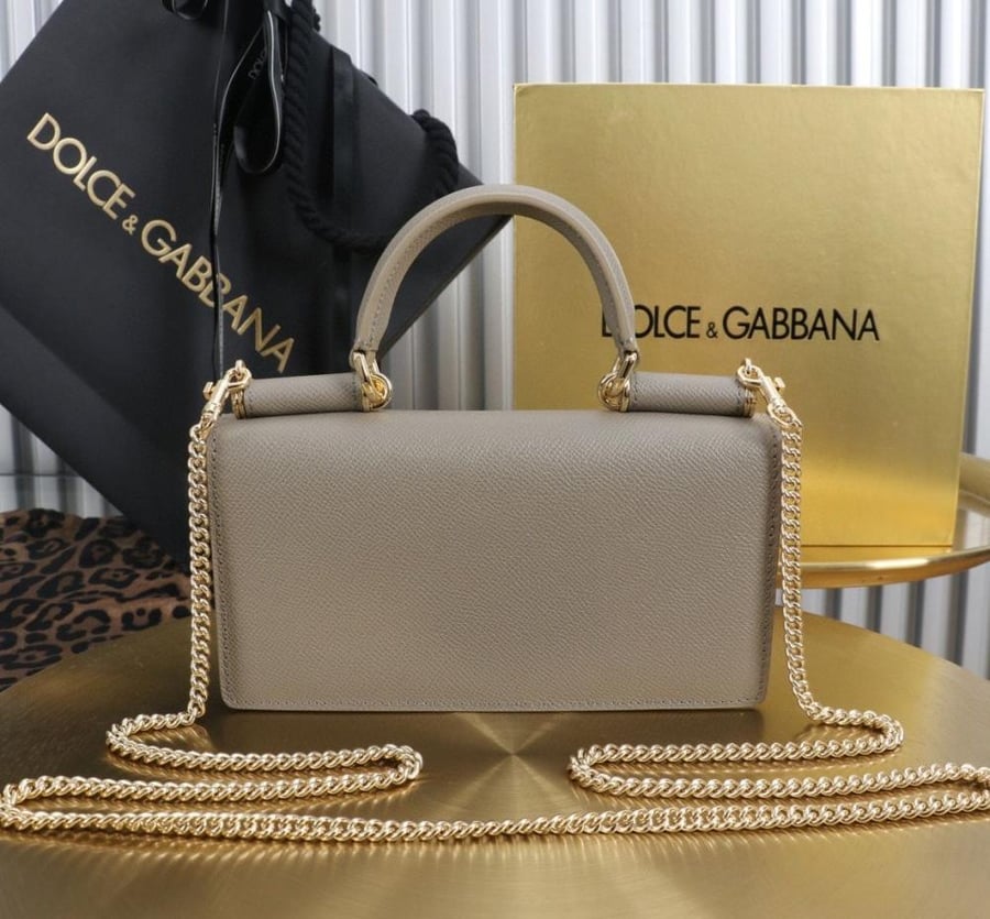 Dauphine-print calfskin mini bag