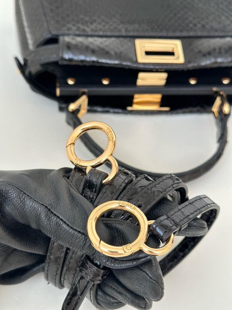 Fendi Peekaboo ISeeU Petite Bag, Python
