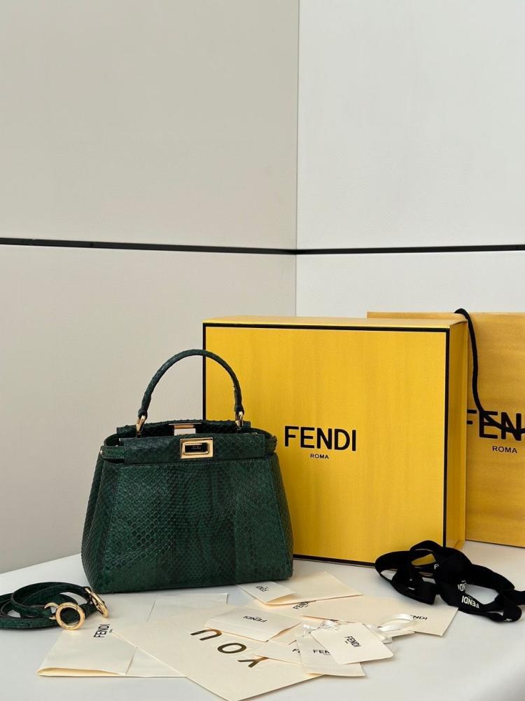 Fendi Peekaboo ISeeU Petite Bag, Python