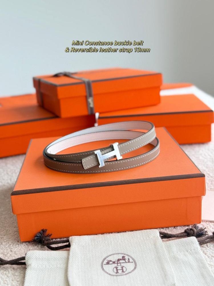 Mini 5382 belt buckle & Reversible leather strap 13 mm