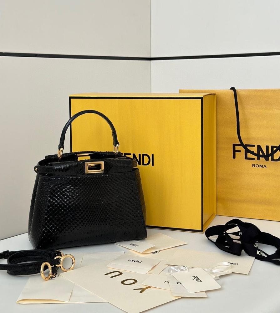 Fendi Peekaboo ISeeU Petite Bag, Python