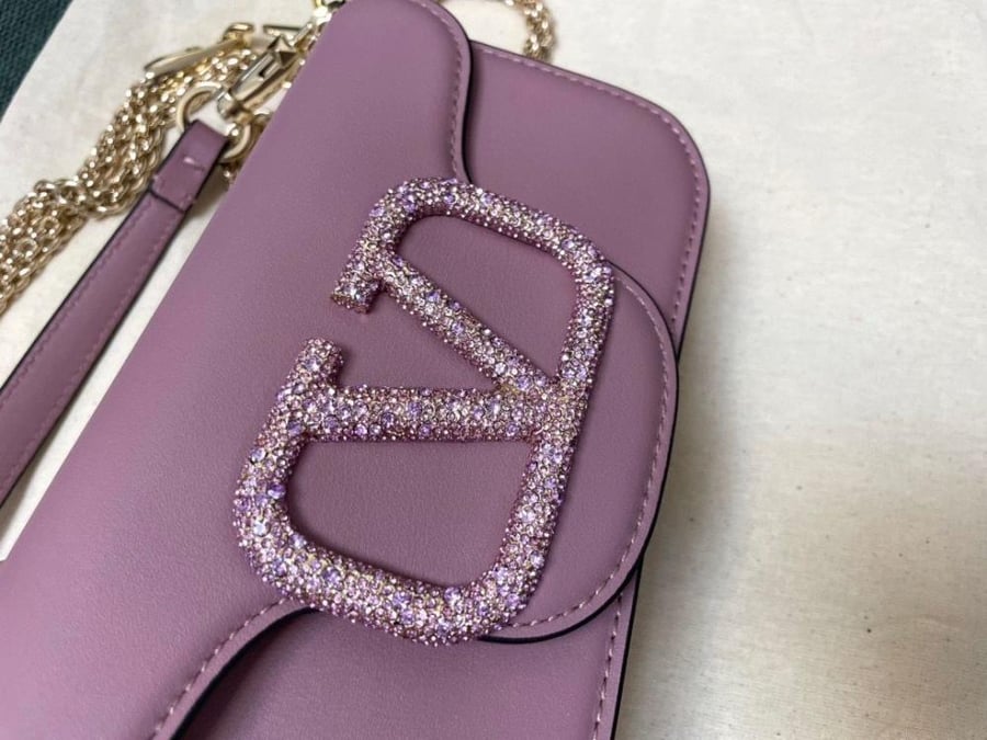 VALENTINO GARAVANI LOCÒ SMALL SHOULDER BAG WITH JEWEL LOGO
